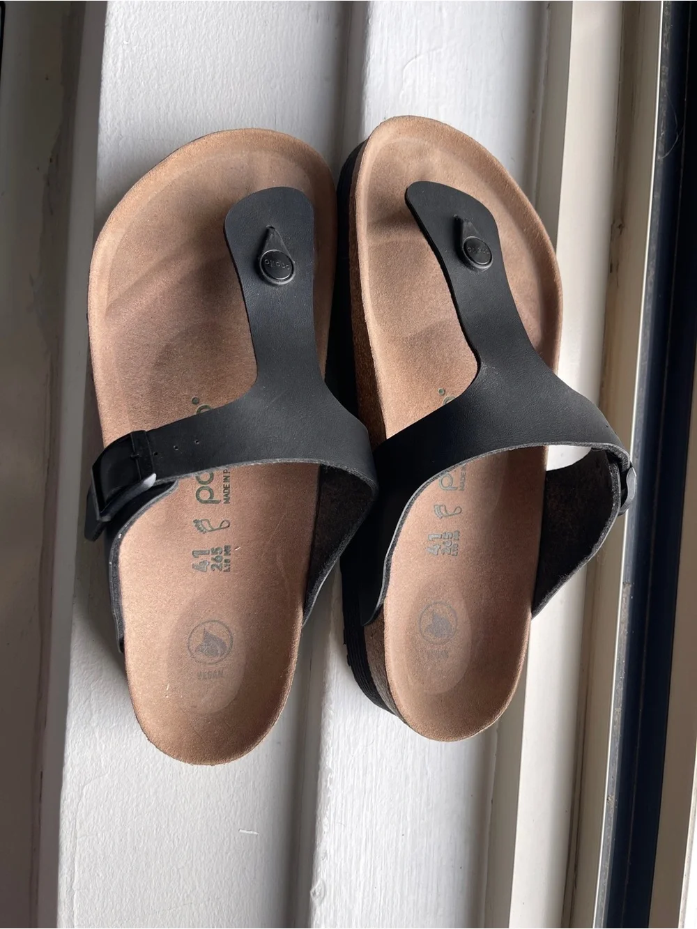 Papillio by Birkenstock Gizeh Platform Sandals Black Birko-Flor Vegan Women’s 41 - Picture 6 of 6